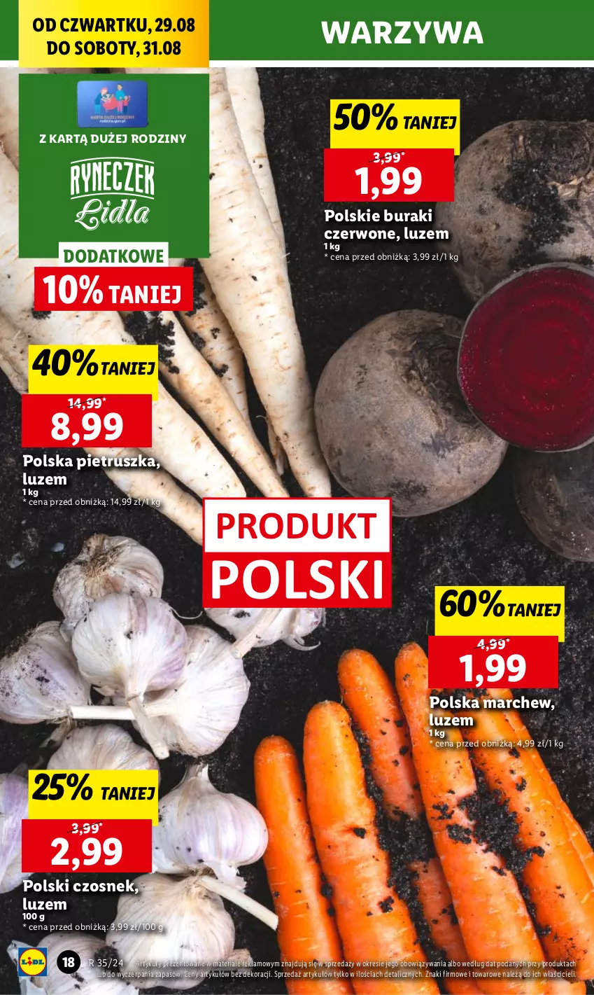 Gazetka promocyjna Lidl - GAZETKA - ważna 29.08 do 31.08.2024 - strona 20 - produkty: Buraki, Chleb, Czosnek, Pietruszka, Ser, Warzywa