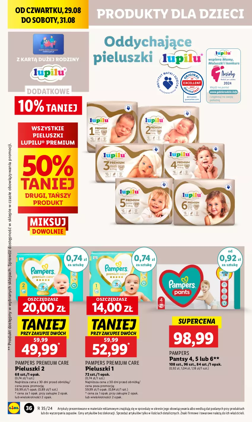 Gazetka promocyjna Lidl - GAZETKA - ważna 29.08 do 31.08.2024 - strona 42 - produkty: Dzieci, Pampers