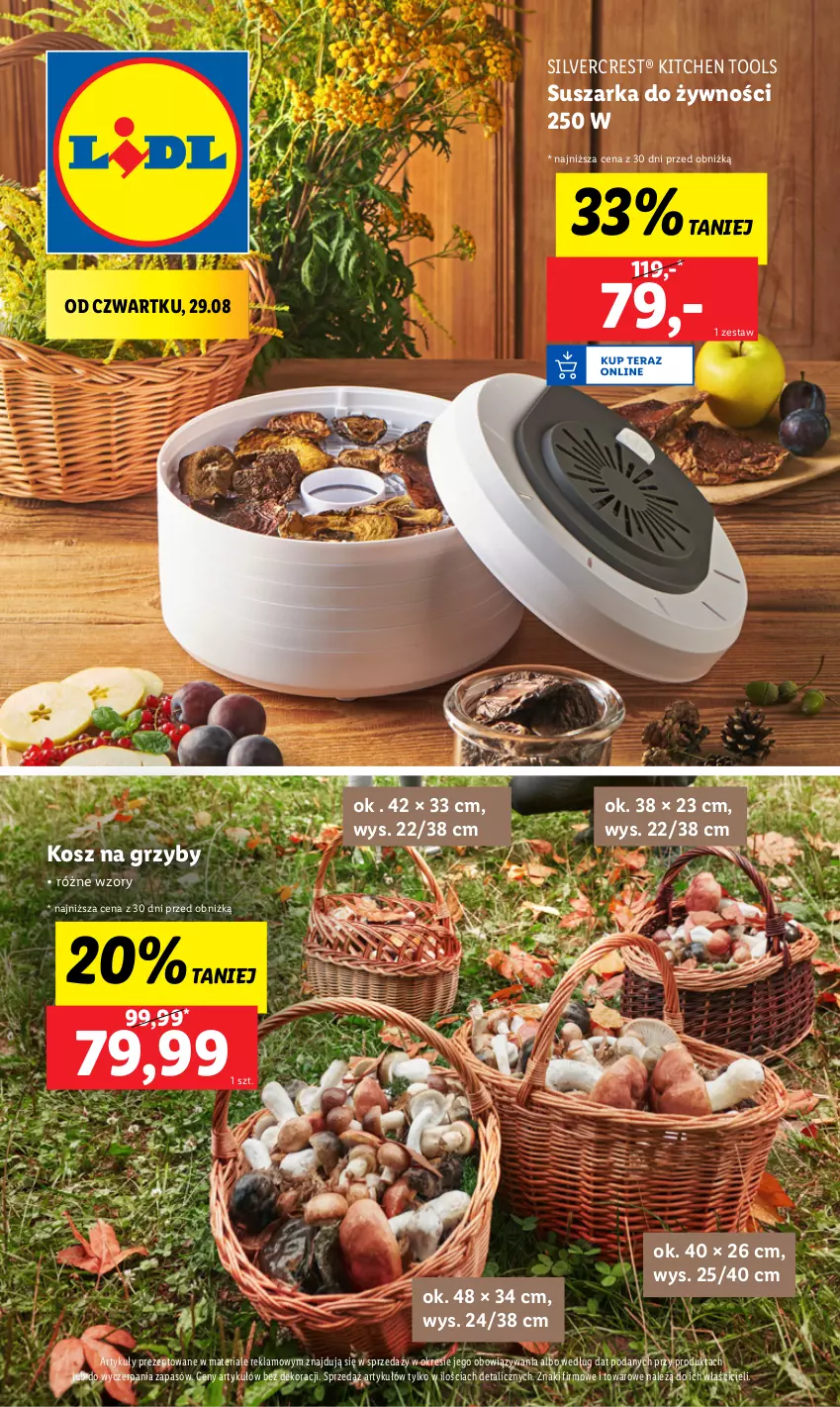 Gazetka promocyjna Lidl - GAZETKA - ważna 29.08 do 31.08.2024 - strona 48 - produkty: Grzyby, Kosz, Silvercrest, Suszarka