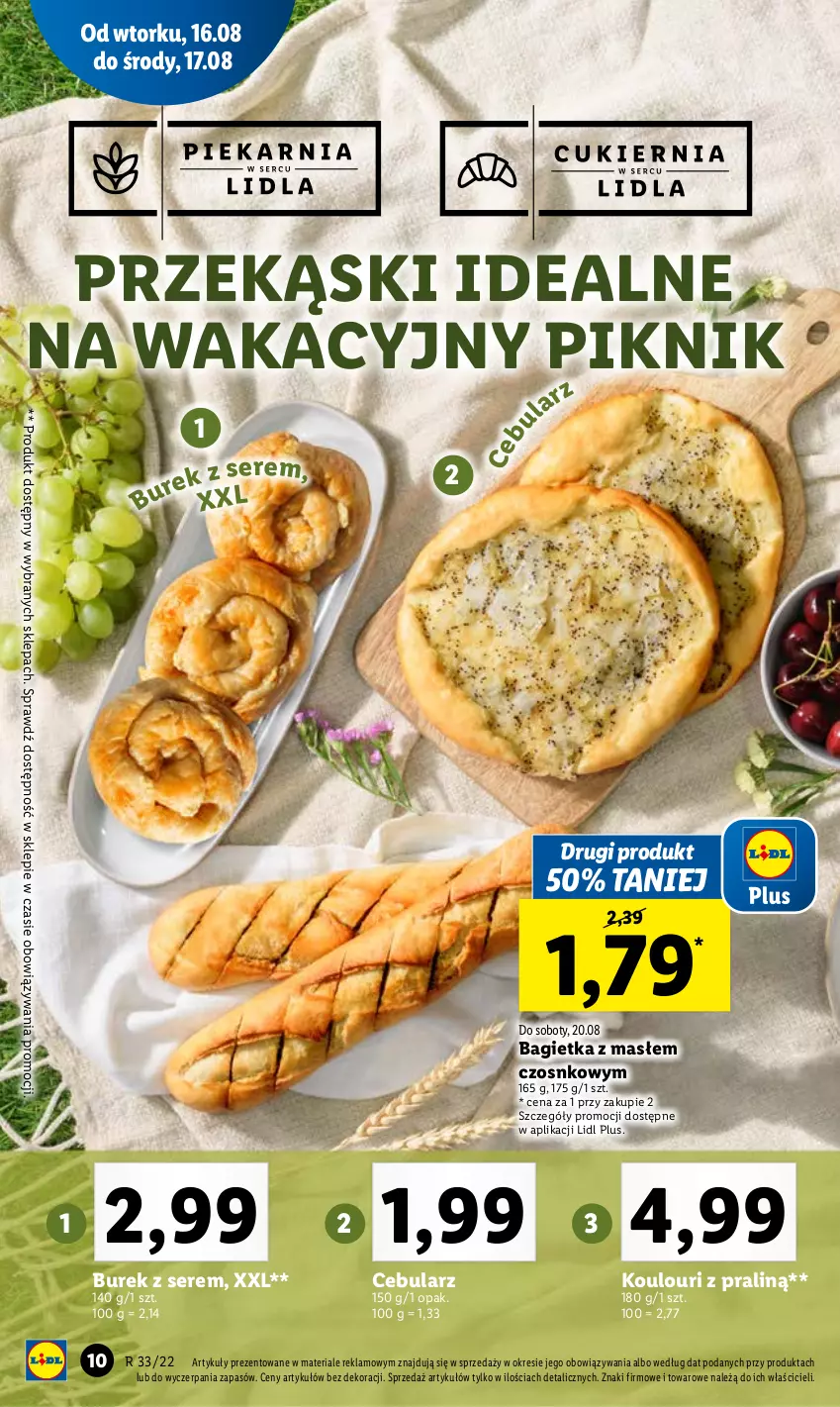 Gazetka promocyjna Lidl - GAZETKA - ważna 16.08 do 17.08.2022 - strona 14 - produkty: Bagietka, Cebula, Ser