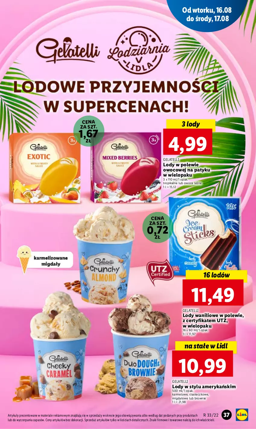 Gazetka promocyjna Lidl - GAZETKA - ważna 16.08 do 17.08.2022 - strona 41 - produkty: Brownie, Lody, Owoce