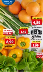 Gazetka promocyjna Lidl - GAZETKA - Gazetka - ważna od 17.08 do 17.08.2022 - strona 10 - produkty: Cebula, Sałata masłowa, Papryka, Papryka żółta, Sałat, Masło, Grejpfrut