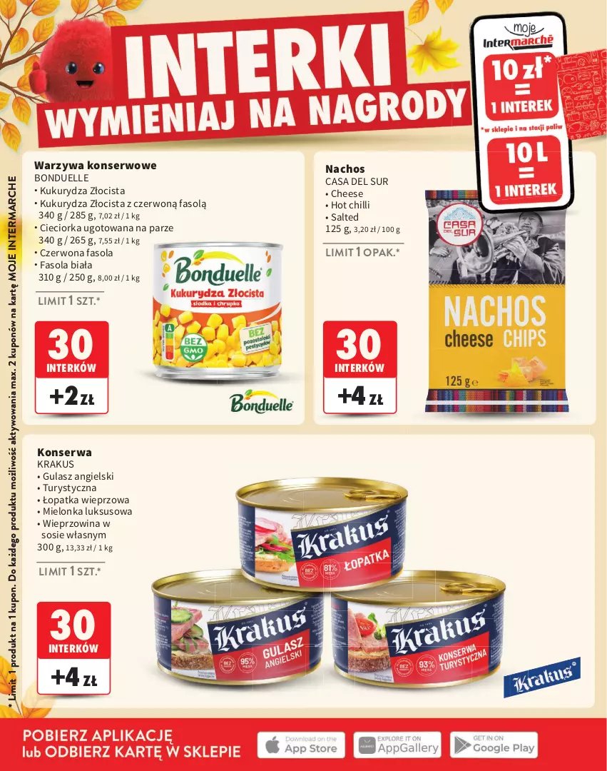 Gazetka promocyjna Intermarche - Gazetka Intermarche - ważna 03.09 do 25.11.2026 - strona 14 - produkty: Bonduelle, Cieciorka, Fa, Fasola, Krakus, Kukurydza, Orka, Ser, Sos, Warzywa, Warzywa konserwowe, Wieprzowina