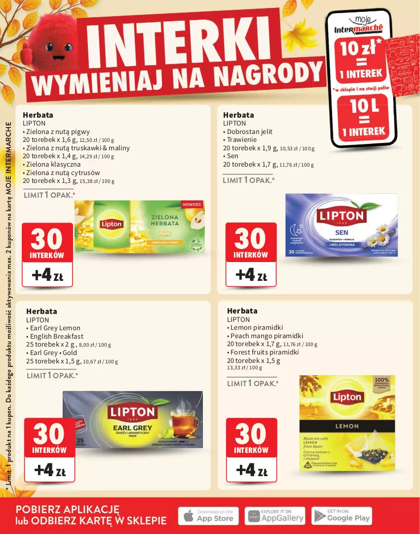 Gazetka promocyjna Intermarche - Gazetka Intermarche - ważna 03.09 do 25.11.2026 - strona 16 - produkty: Earl Grey, Fa, Herbata, Lipton, Maliny, Mango, Truskawki