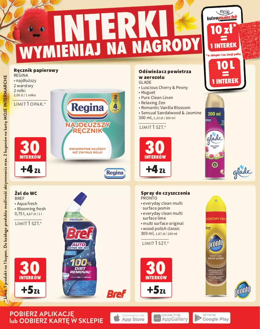 Gazetka promocyjna Intermarche - Gazetka Intermarche - ważna 03.09 do 25.11.2026 - strona 20 - produkty: Bref, Fa, Gin, Odświeżacz powietrza, Papier, Pronto, Pur, Ręcznik, Rolki, Sensual, Spray do czyszczenia, Surf