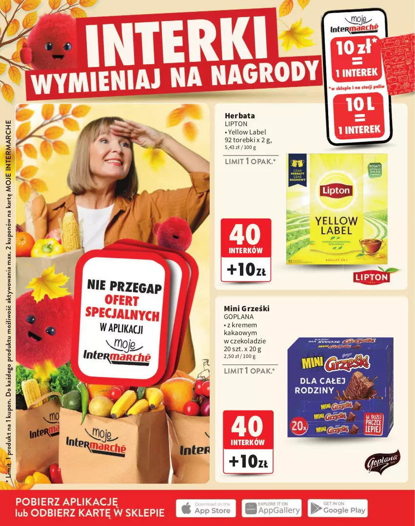 Gazetka promocyjna Intermarche - Gazetka Intermarche - ważna 03.09 do 25.11.2026 - strona 24 - produkty: Goplana, Grześki, Herbata, Kakao, LANA, Lipton, Mini Grześki