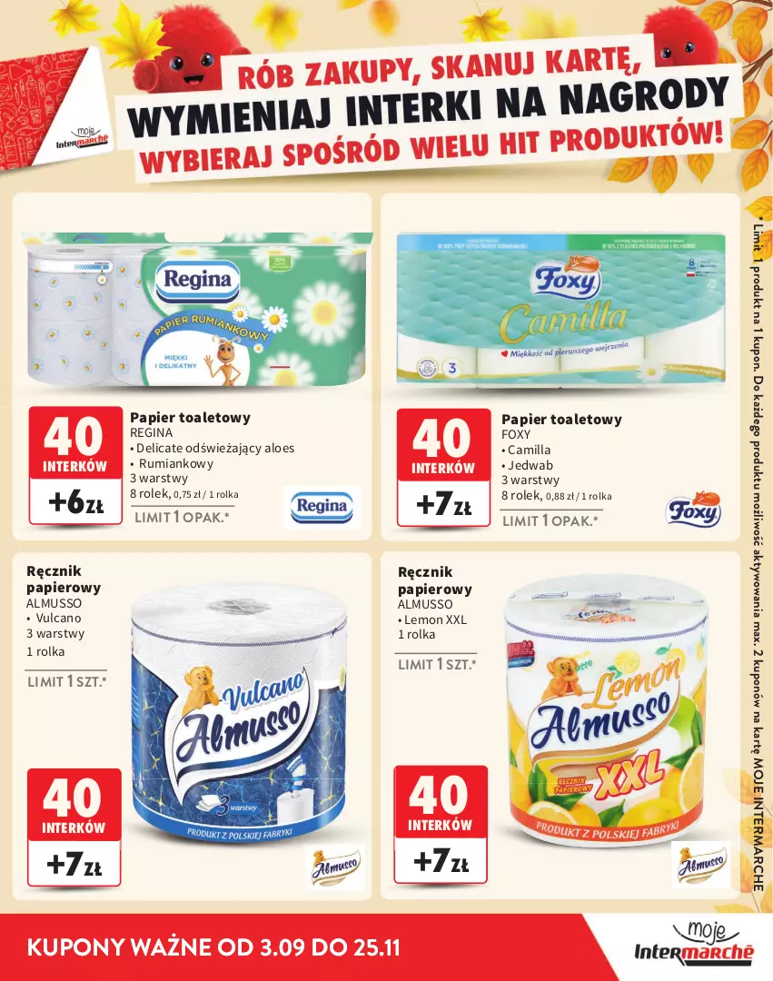 Gazetka promocyjna Intermarche - Gazetka Intermarche - ważna 03.09 do 25.11.2026 - strona 25 - produkty: Foxy, Gin, Mus, Papier, Papier toaletowy, Ręcznik, Rum