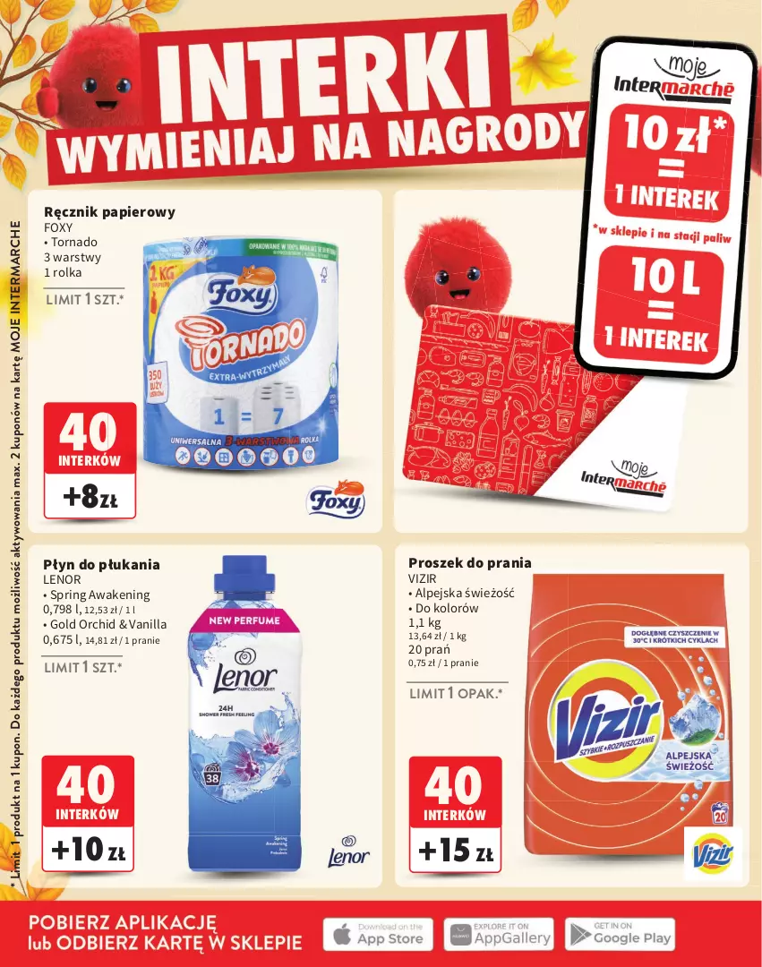 Gazetka promocyjna Intermarche - Gazetka Intermarche - ważna 03.09 do 25.11.2026 - strona 26 - produkty: Foxy, Lenor, Papier, Płyn do płukania, Proszek do prania, Ręcznik, Vizir