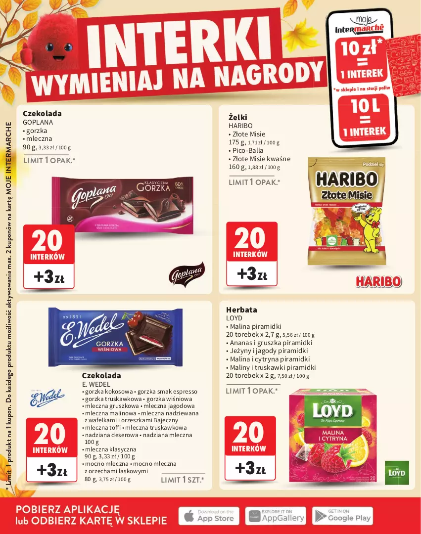 Gazetka promocyjna Intermarche - Gazetka Intermarche - ważna 03.09 do 25.11.2026 - strona 8 - produkty: Ananas, Czekolada, Deser, E. Wedel, Goplana, Haribo, Herbata, Jagody, Jeżyny, Kokos, LANA, Loyd, Maliny, Pico-Balla, Ser, Truskawki