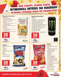 Gazetka promocyjna Intermarche - Gazetka Intermarche - Gazetka - ważna od 25.11 do 25.11.2026 - strona 7 - produkty: Piec, Buraczki, Warzywa, Ser, Gin, Bonduelle, Chipsy, Warzywa konserwowe, Chrupki, Salsa, Pizza, Fasola, Burger, Crunchips, Monster Munch, Cieciorka, Napój, Orka, Kebab, Groszek, Kukurydza, Fa