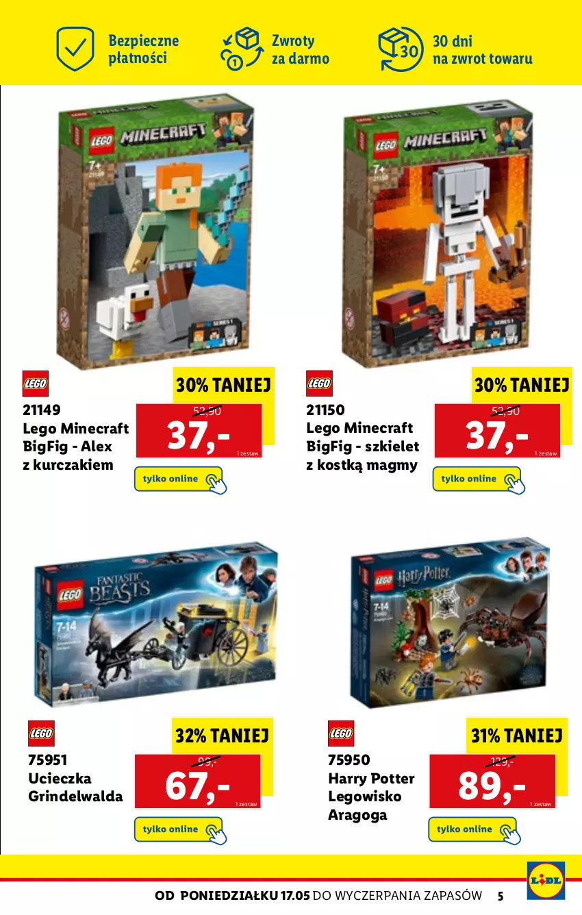 Gazetka promocyjna Lidl - KATALOG SKLEPU ONLINE - ważna 17.05 do 13.06.2021 - strona 5 - produkty: Harry Potter, Kurczak, LEGO, LEGO Minecraft, Legowisko, Minecraft, Piec