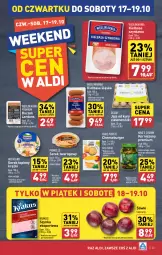 Gazetka promocyjna Aldi - Pełna oferta - Gazetka - ważna od 19.10 do 19.10.2024 - strona 23 - produkty: Krakus, Top, Ser, Por, Korniszony, Jaja, Kiełbasa szynkowa, Szynka, Serek, Serek twarogowy, Burger, Sport, Boczek, Hochland, Kiełbasa, Kiełbasa śląska