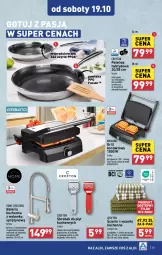 Gazetka promocyjna Aldi - Pełna oferta - Gazetka - ważna od 19.10 do 19.10.2024 - strona 39 - produkty: Bateria kuchenna, Grill kontaktowy, Fusion, Wełna, Ręcznik, Bateria, Patelnia, Grill