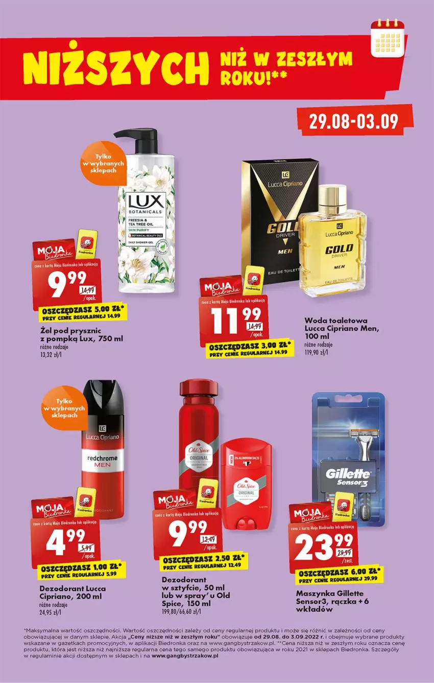 Gazetka promocyjna Biedronka - W tym tygodniu - ważna 29.08 do 03.09.2022 - strona 25 - produkty: Amica, Dezodorant, Dron, Gillette, Maszynka, Pur, Szynka, Tea tree, Woda, Woda toaletowa