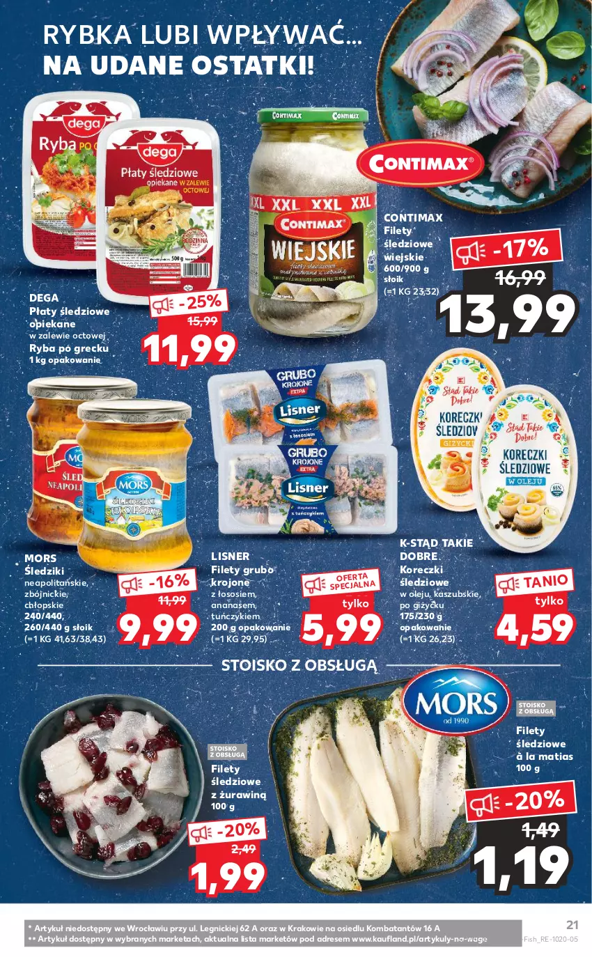 Gazetka promocyjna Kaufland - OFERTA TYGODNIA - ważna 11.02 do 17.02.2021 - strona 21 - produkty: Ananas, Dega, Dres, Koreczki śledziowe, Lisner, Olej, Płaty śledziowe, Ryba, Ryba po grecku, Sos, Tuńczyk