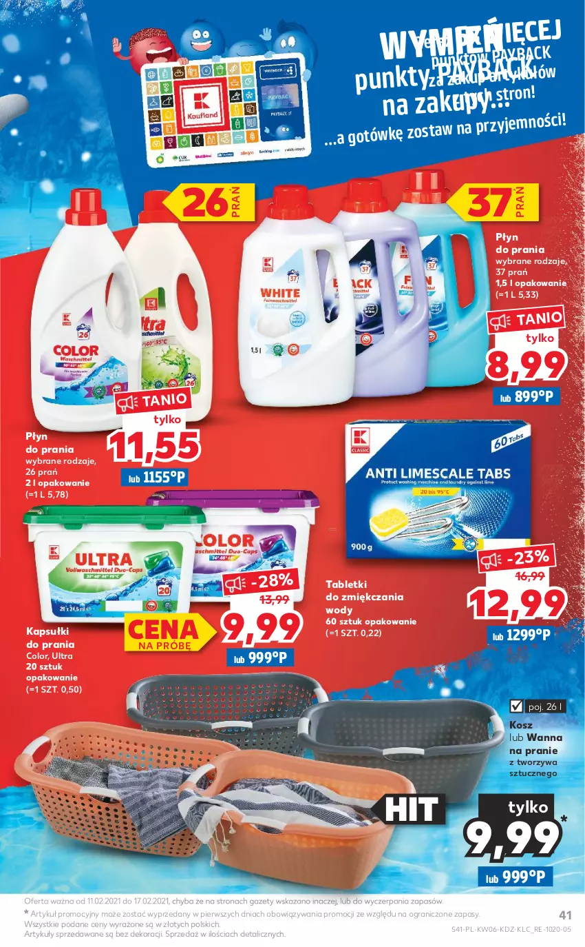 Gazetka promocyjna Kaufland - OFERTA TYGODNIA - ważna 11.02 do 17.02.2021 - strona 41 - produkty: Gra, HP, Kapsułki do prania, Kosz, Płyn do prania, Tablet, Wanna