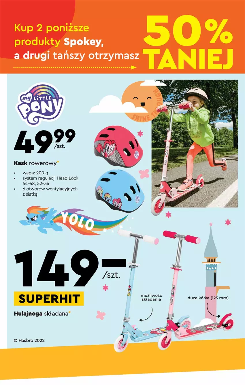 Gazetka promocyjna Biedronka - Okazje tygodnia - ważna 23.05 do 08.06.2022 - strona 22 - produkty: Hasbro, Hulajnoga, Kask, Rower, Waga