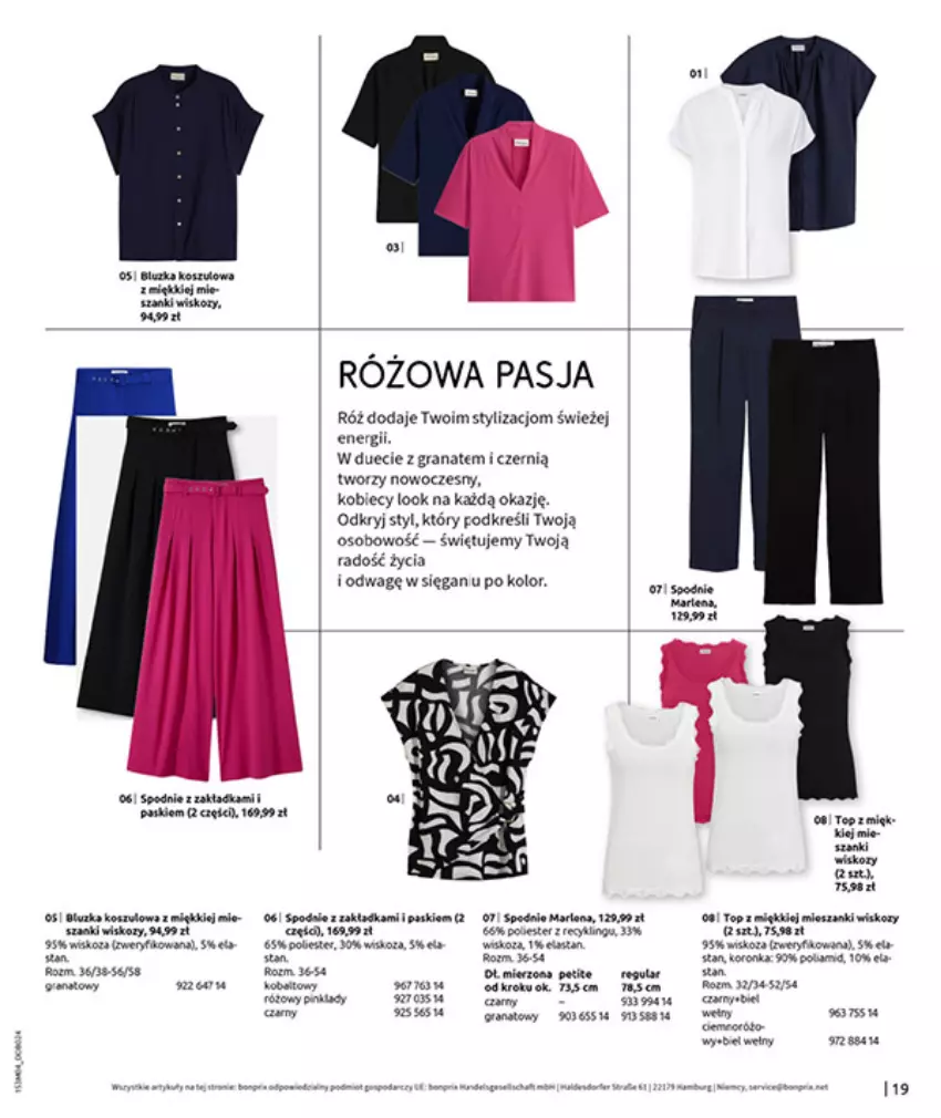 Gazetka promocyjna Bonprix - WSZYSTKO W CZERWIENI - ważna 30.03 do 27.04.2026 - strona 21 - produkty: Fa, Gra, Granat, Koc, Spodnie, Top