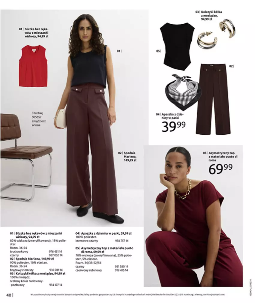Gazetka promocyjna Bonprix - WSZYSTKO W CZERWIENI - ważna 30.03 do 27.04.2026 - strona 42 - produkty: Fa, Koc, Kolczyki, LG, Por, Top