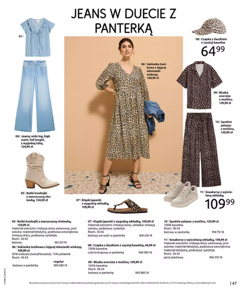 Gazetka promocyjna Bonprix - WSZYSTKO W CZERWIENI - ważna 30.03 do 27.04.2026 - strona 49 - produkty: Botki, Czapka, Fa, Gala, Gry, HP, Klapki, LG, Mars, Rogal, Ser, Spodnie, Sukienka, Wełna