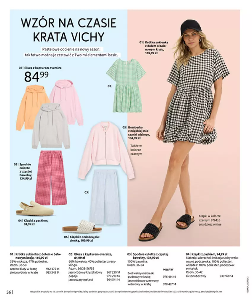 Gazetka promocyjna Bonprix - WSZYSTKO W CZERWIENI - ważna 30.03 do 27.04.2026 - strona 58 - produkty: Bluza, Fa, Ozdoba, Tera, Vichy