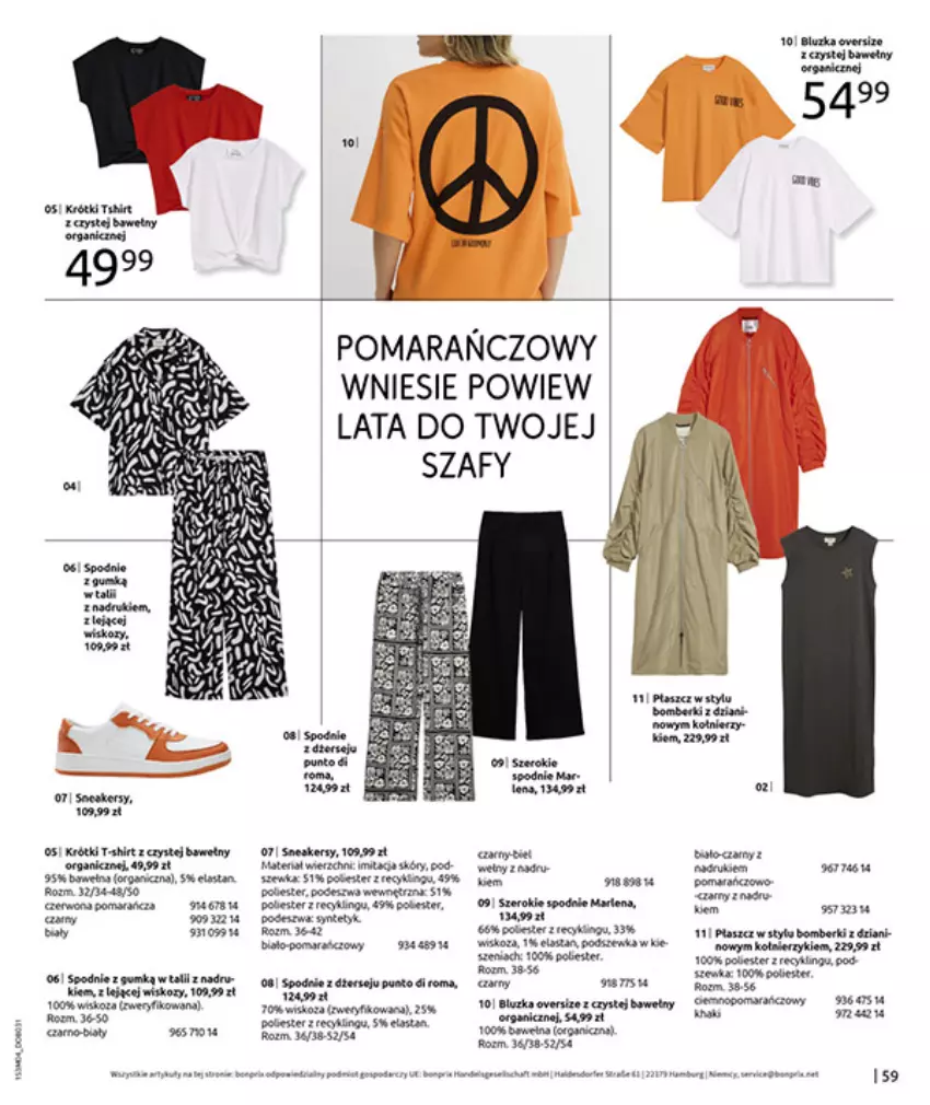 Gazetka promocyjna Bonprix - WSZYSTKO W CZERWIENI - ważna 30.03 do 27.04.2026 - strona 61 - produkty: Fa, HP, Płaszcz, Spodnie, Wełna