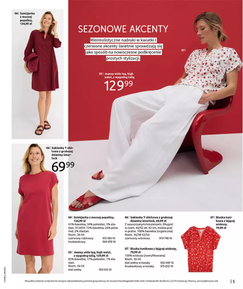 Gazetka promocyjna Bonprix - WSZYSTKO W CZERWIENI - ważna 30.03 do 27.04.2026 - strona 7 - produkty: Fa, Sukienka