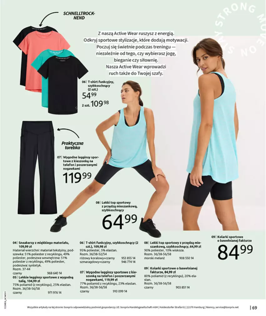 Gazetka promocyjna Bonprix - WSZYSTKO W CZERWIENI - ważna 30.03 do 27.04.2026 - strona 71 - produkty: Bieganie, Fa, Gin, Por, Sport, T-shirt, Telefon, Top, Wiko