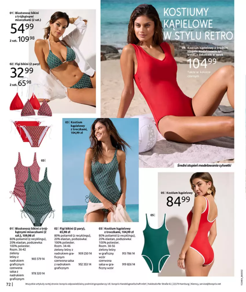 Gazetka promocyjna Bonprix - WSZYSTKO W CZERWIENI - ważna 30.03 do 27.04.2026 - strona 74 - produkty: Brit, Figi, Gra, Kaki, Kostium, Miseczka, Pajac, Rum