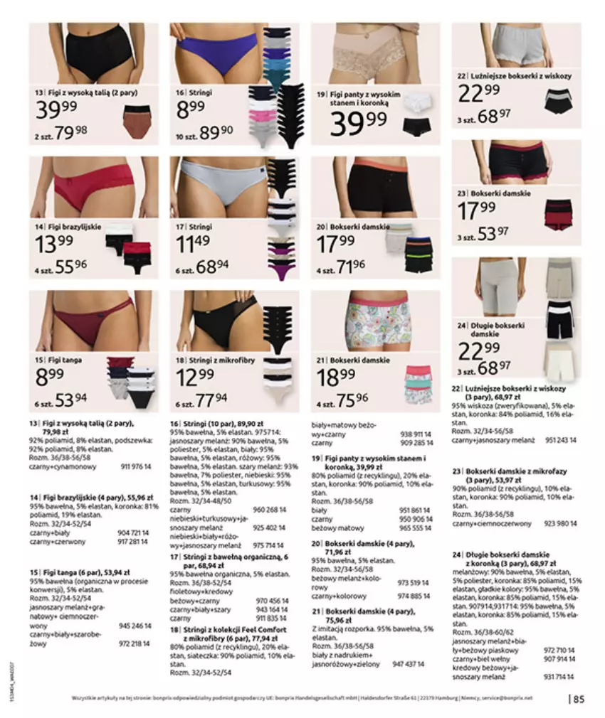 Gazetka promocyjna Bonprix - WSZYSTKO W CZERWIENI - ważna 30.03 do 27.04.2026 - strona 87 - produkty: BIC, Fa, Figi, Gra, Gry, Orka, Por, STP, Stringi, Wełna