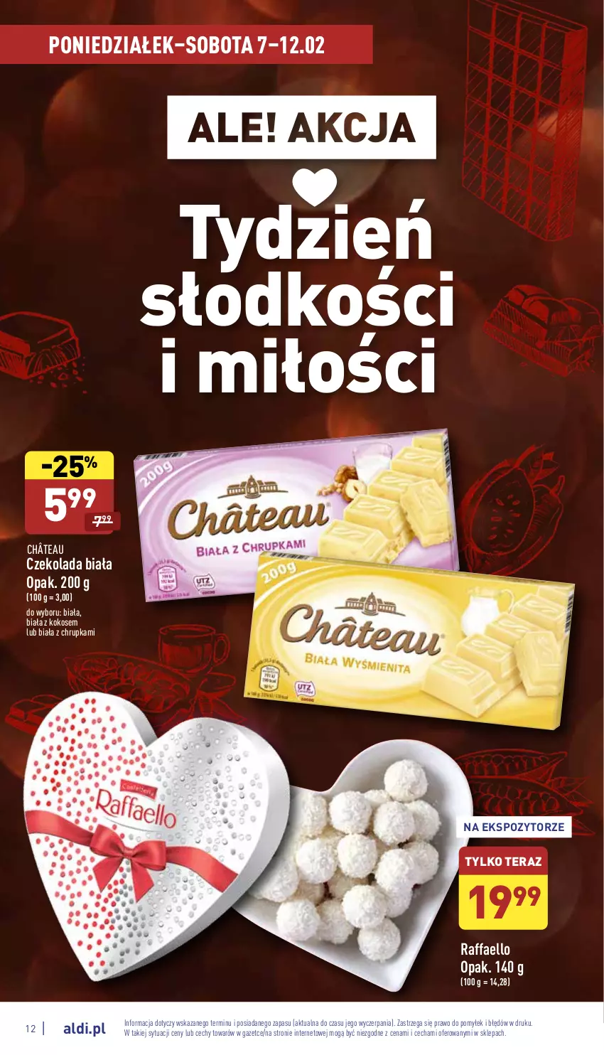 Gazetka promocyjna Aldi - Pełny katalog - ważna 07.02 do 12.02.2022 - strona 12 - produkty: Czekolada, Fa, Kokos, Raffaello, Tera