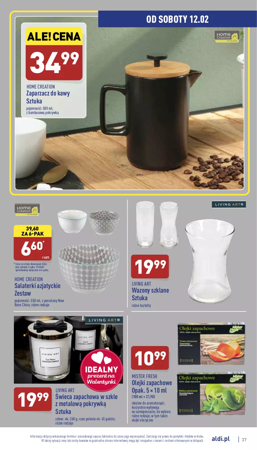 Gazetka promocyjna Aldi - Pełny katalog - ważna 07.02 do 12.02.2022 - strona 37 - produkty: Mop, Olej, Por, Tera, Wazon, Zaparzacz, Zaparzacz do kawy