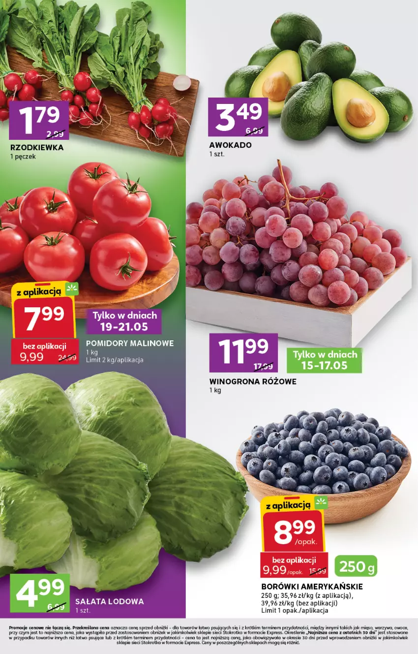 Gazetka promocyjna Stokrotka - Stokrotka Express - ważna 15.05 do 21.05.2025 - strona 2 - produkty: Mięso, Owoce, Pomidory, Sałat, Sałata lodowa, Warzywa, Wino