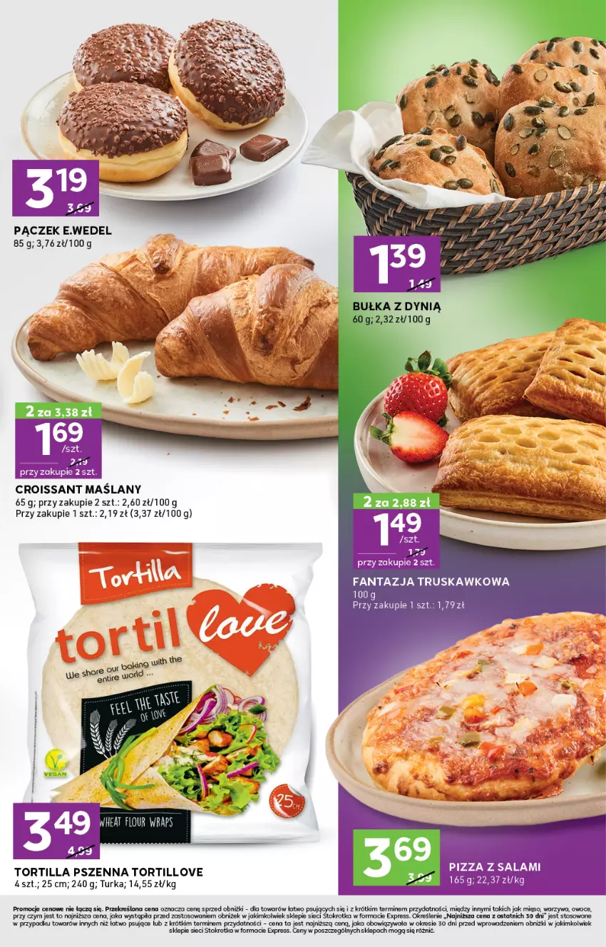 Gazetka promocyjna Stokrotka - Stokrotka Express - ważna 15.05 do 21.05.2025 - strona 3 - produkty: Croissant, Fa, Fanta, Mięso, Owoce, Pączek, Tortilla, Warzywa