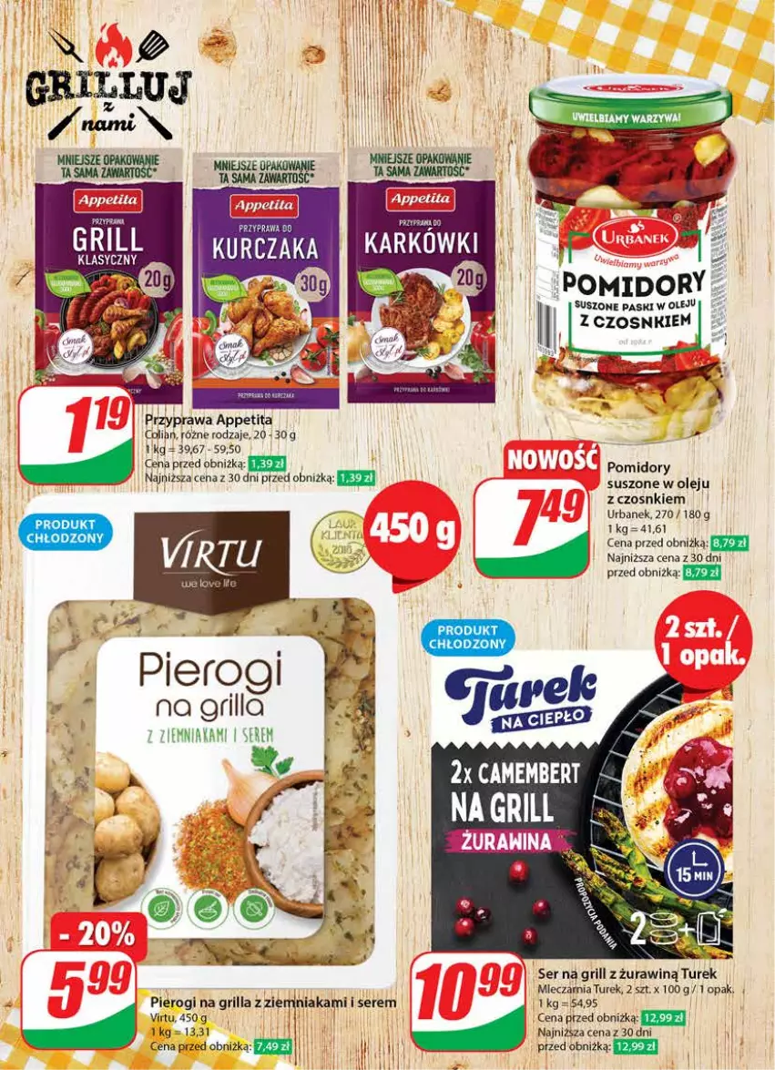 Gazetka promocyjna Dino - Gazetka 27 / 2024 - ważna 03.07 do 09.07.2024 - strona 18 - produkty: Camembert, Grill, Olej, Pierogi, Pomidory, Ser, Virtu