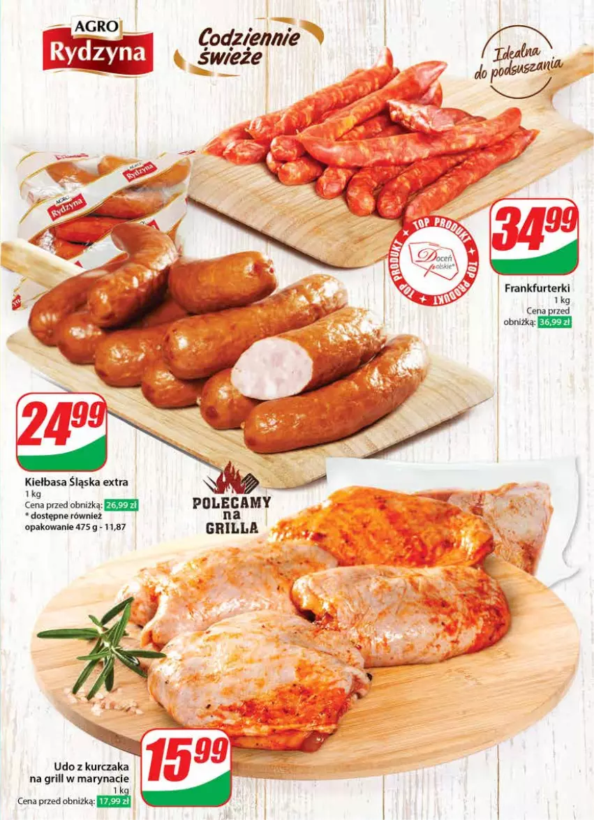 Gazetka promocyjna Dino - Gazetka 27 / 2024 - ważna 03.07 do 09.07.2024 - strona 29 - produkty: Frankfurterki, Grill, Kiełbasa, Kiełbasa śląska, Kurczak, Udo z kurczaka