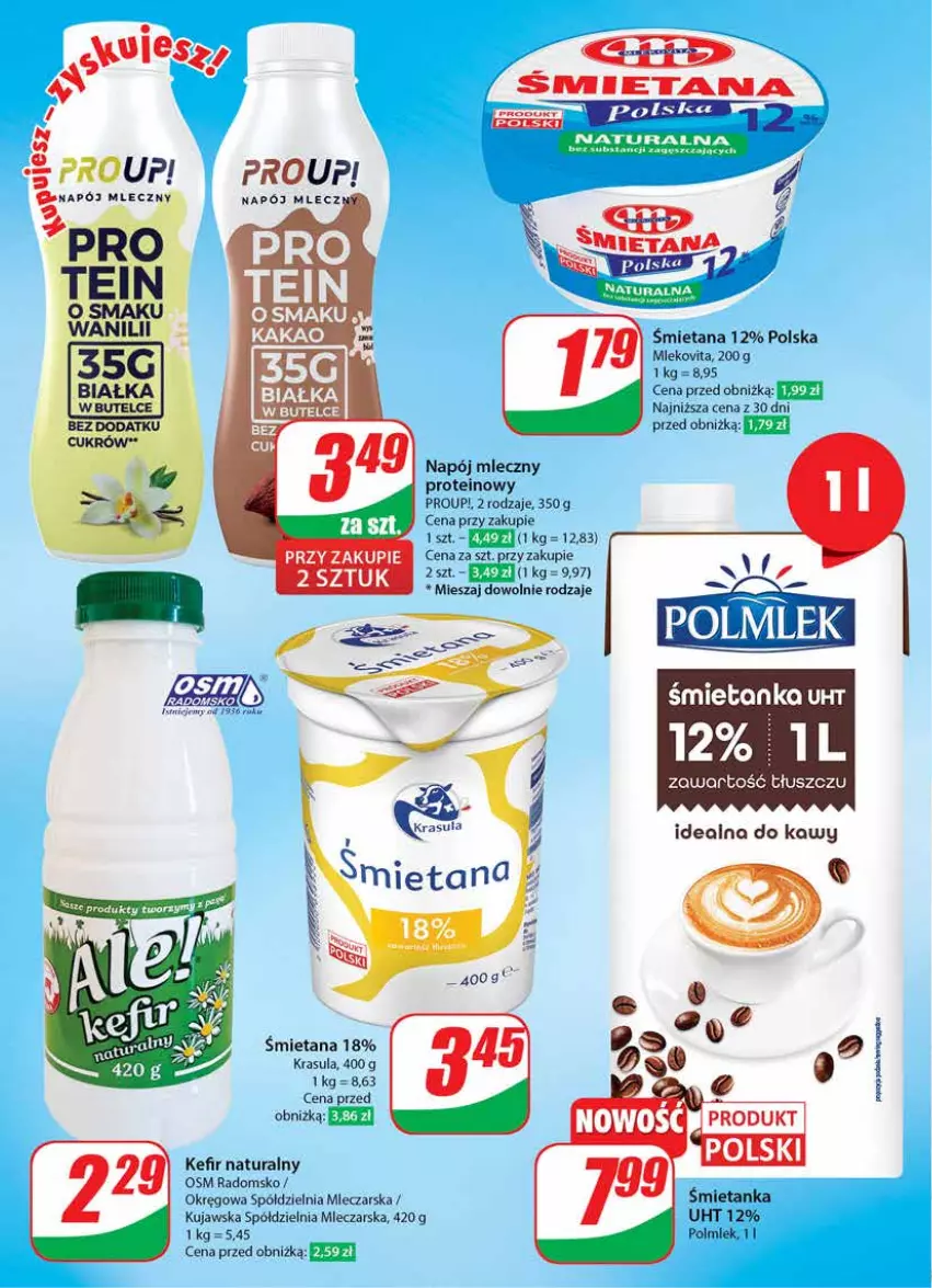 Gazetka promocyjna Dino - Gazetka 27 / 2024 - ważna 03.07 do 09.07.2024 - strona 38 - produkty: Kefir, Kefir naturalny, Mleko, Mlekovita, Napój, Napój mleczny, Polmiek