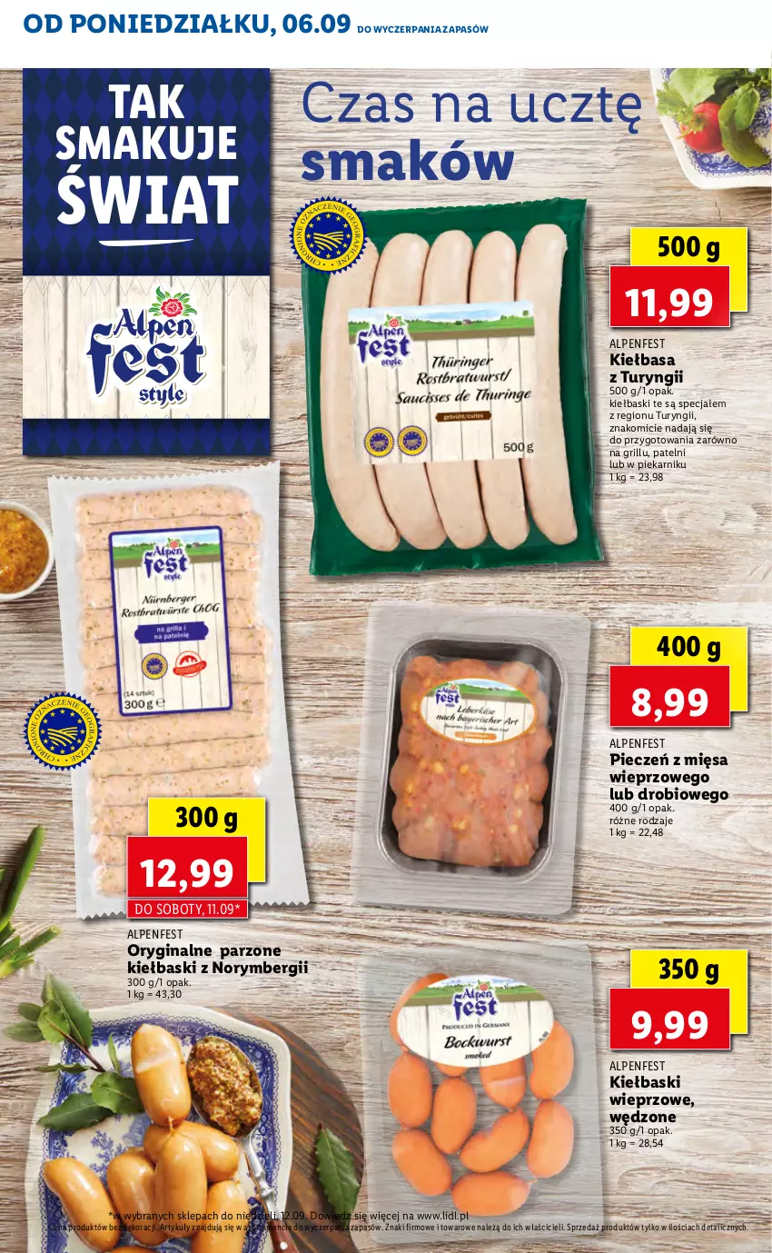 Gazetka promocyjna Lidl - KATALOG Z OFERTĄ ALPENFEST - ważna 06.09 do 10.09.2021 - strona 3 - produkty: Gin, Grill, Kiełbasa, Piec, Piekarnik