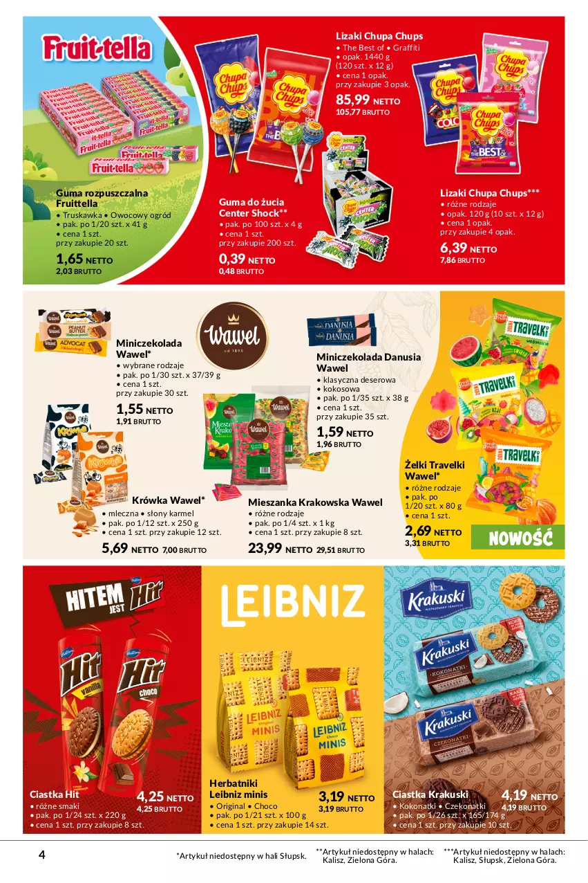 Gazetka promocyjna Makro - Słodki powrót do szkoły - ważna 22.08 do 04.09.2023 - strona 4 - produkty: Chupa Chups, Ciastka, Czekolada, Deser, Gin, Gra, Guma do żucia, Guma rozpuszczalna, Herbatniki, Kokos, Krakus, Krakuski, Lizaki, Ogród, Ser, Wawel