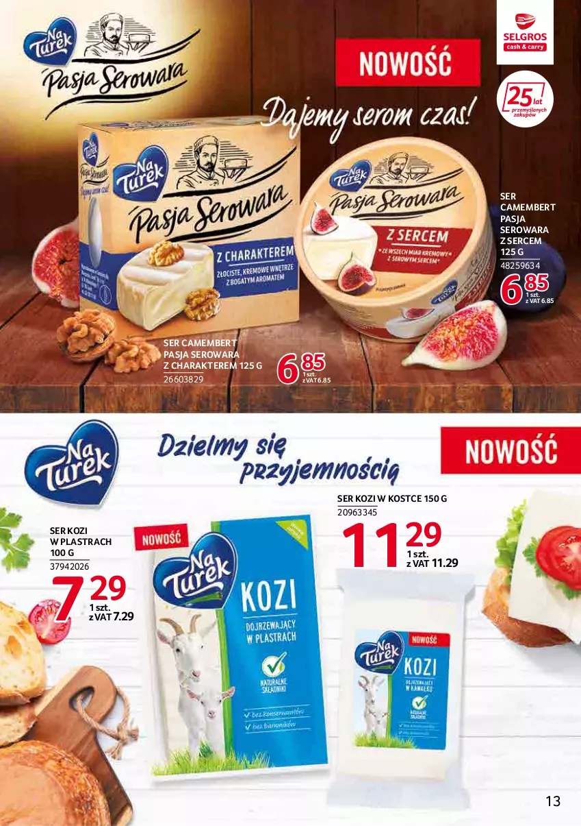 Gazetka promocyjna Selgros - Katalog Markowe Produkty - ważna 03.02 do 16.02.2022 - strona 13 - produkty: Camembert, Ser, Ser kozi