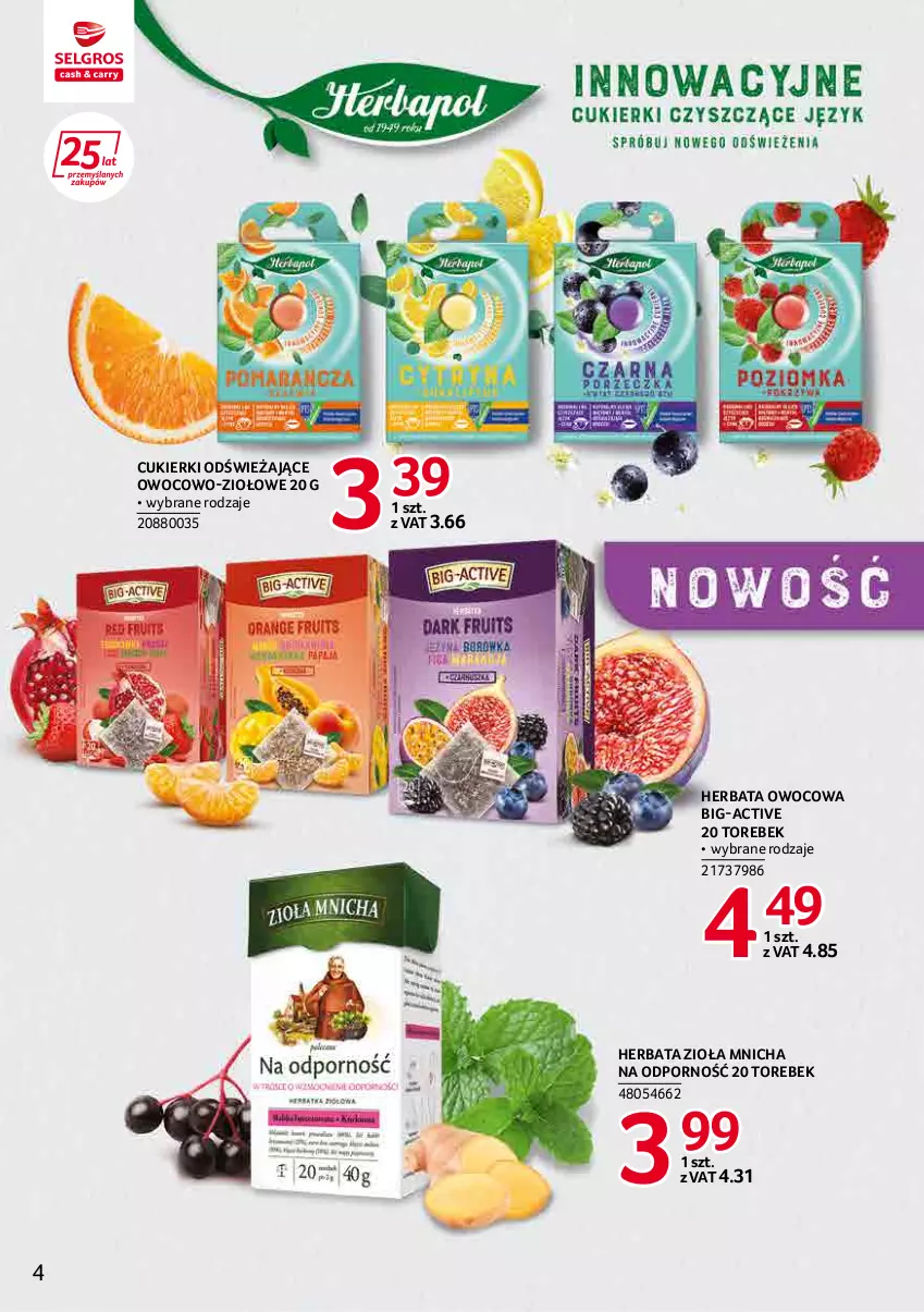 Gazetka promocyjna Selgros - Katalog Markowe Produkty - ważna 03.02 do 16.02.2022 - strona 4 - produkty: Cukier, Cukierki, Herbata, Herbata owocowa, Por