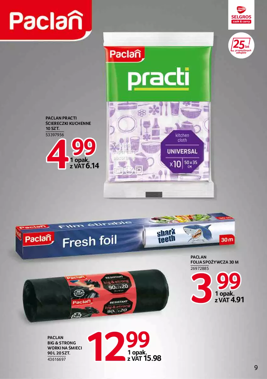 Gazetka promocyjna Selgros - Katalog Markowe Produkty - ważna 03.02 do 16.02.2022 - strona 9 - produkty: Worki na śmiec, Worki na śmieci