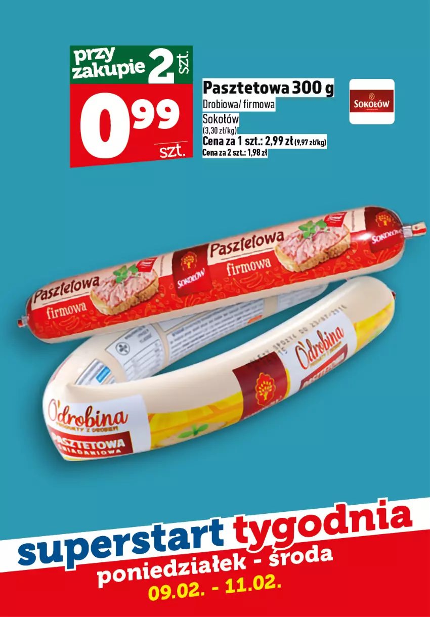 Gazetka promocyjna Topaz - Gazetka - ważna 09.02 do 11.02.2026 - strona 3 - produkty: Pasztet, Sok, Sokołów