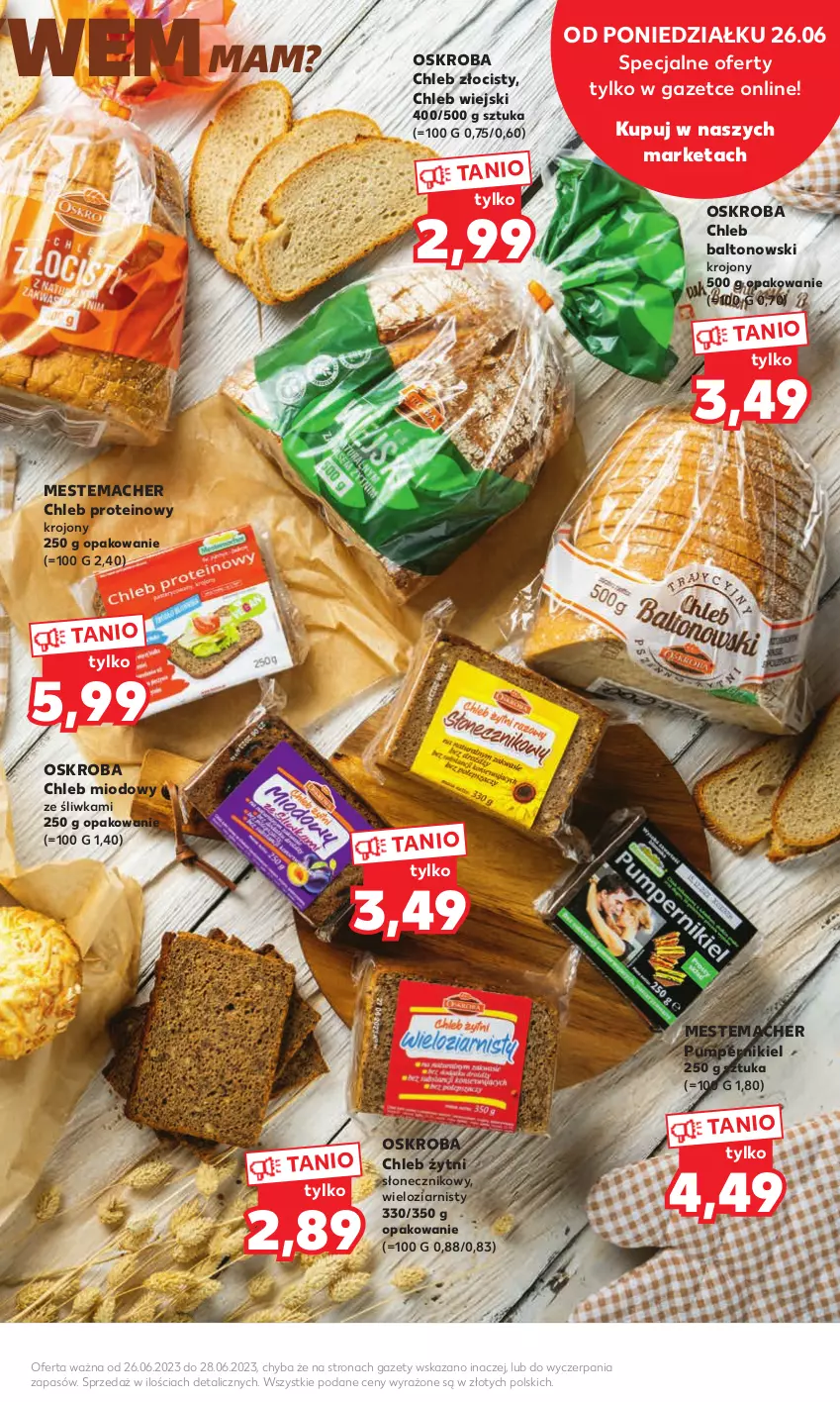 Gazetka promocyjna Kaufland - Mocny Start - ważna 26.06 do 28.06.2023 - strona 13 - produkty: Chleb, Chleb proteinowy