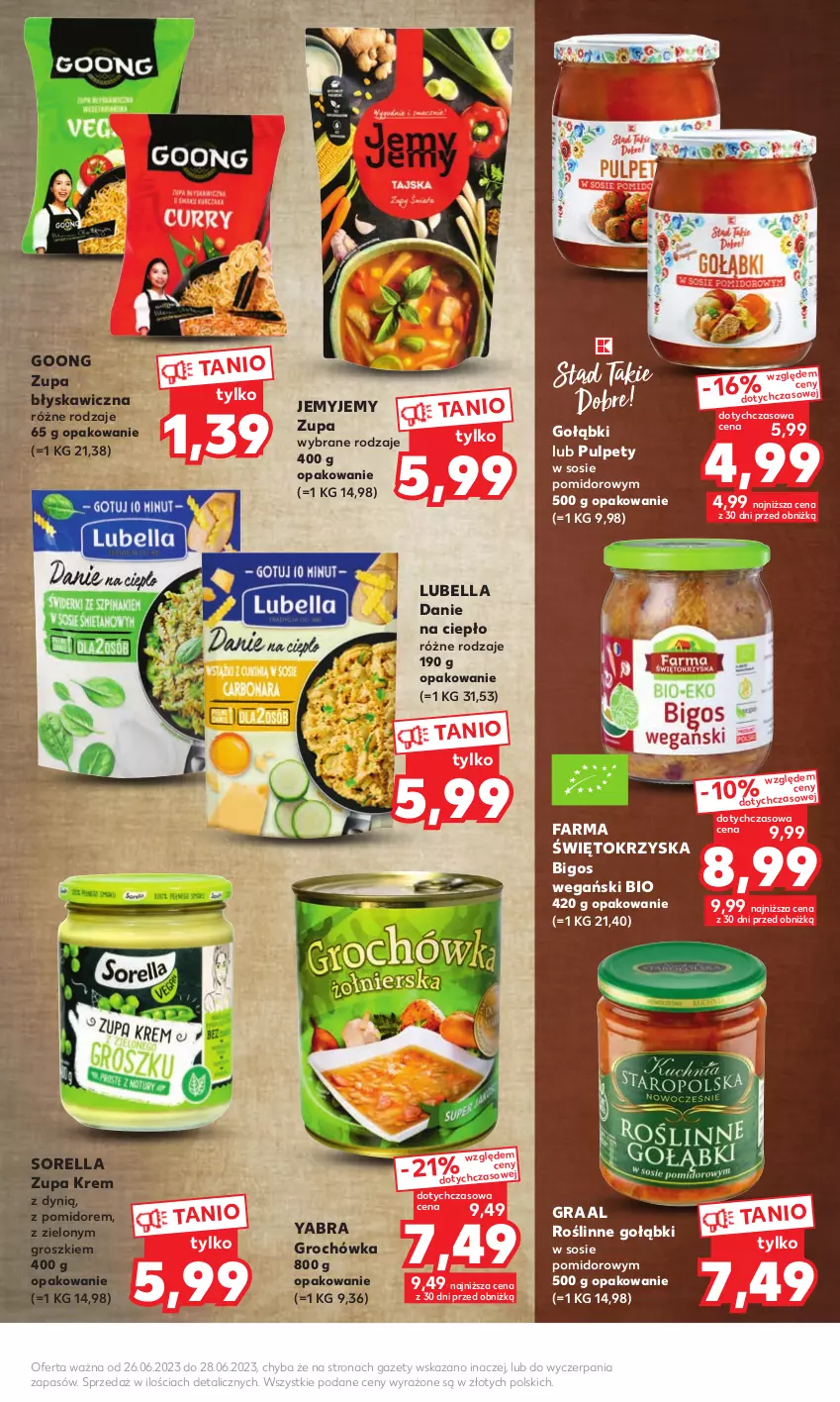 Gazetka promocyjna Kaufland - Mocny Start - ważna 26.06 do 28.06.2023 - strona 17 - produkty: Bell, Bella, Bigos, Dynią, Fa, Gra, Graal, Groch, Lubella, Pulpety, Sos, Zupa