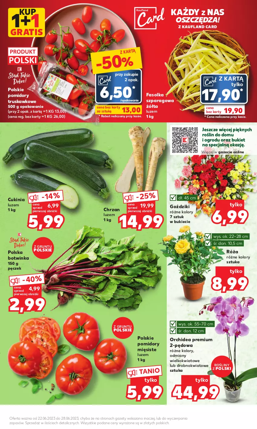 Gazetka promocyjna Kaufland - Mocny Start - ważna 26.06 do 28.06.2023 - strona 7 - produkty: Bukiet, Chrzan, Fa, Gra, Grunt, Inka, Pomidory, Róża