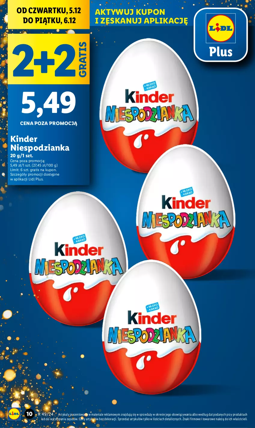 Gazetka promocyjna Lidl - GAZETKA - ważna 05.12 do 07.12.2024 - strona 10 - produkty: Gra, Kinder