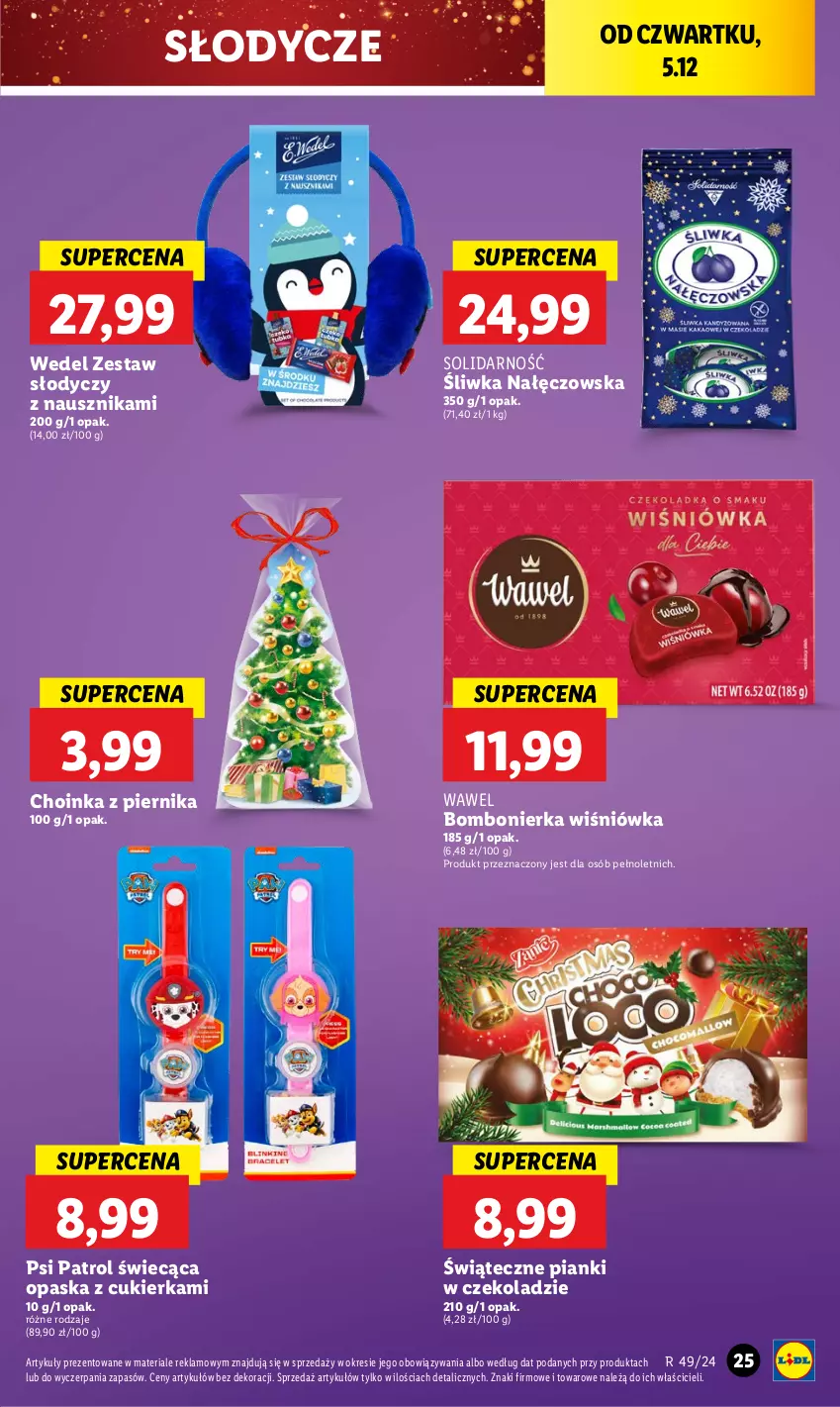 Gazetka promocyjna Lidl - GAZETKA - ważna 05.12 do 07.12.2024 - strona 27 - produkty: Choinka, Cukier, Inka, Opaska, Piernik, Psi Patrol, Wawel