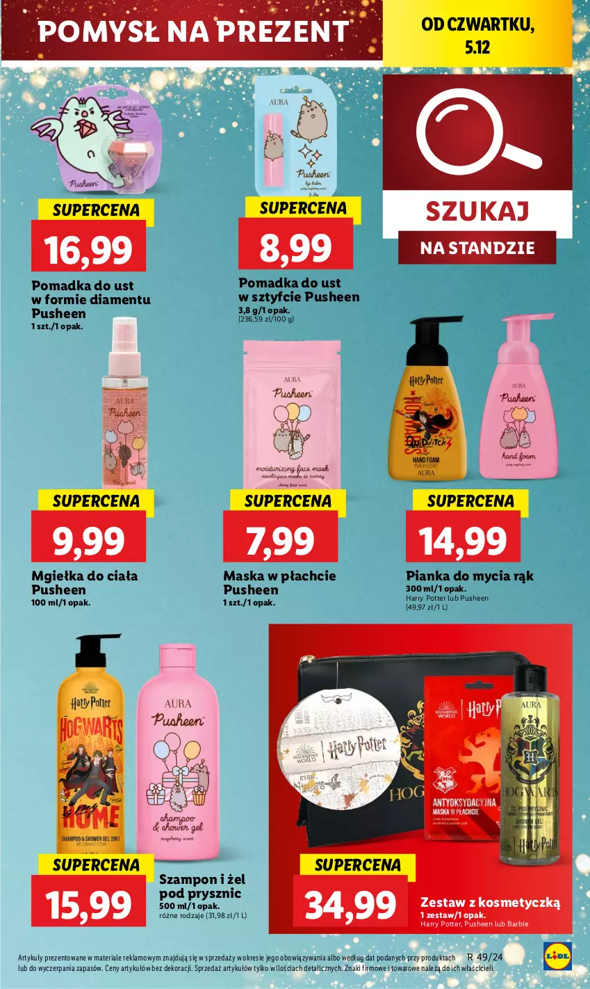 Gazetka promocyjna Lidl - GAZETKA - ważna 05.12 do 07.12.2024 - strona 31 - produkty: Barbie, Harry Potter, Maska, Maska w płachcie, Szampon