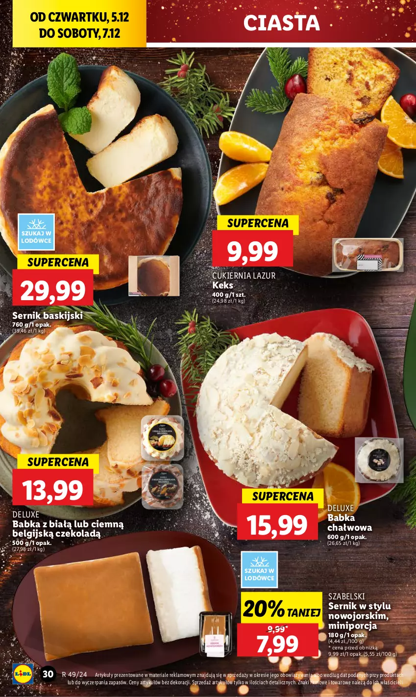 Gazetka promocyjna Lidl - GAZETKA - ważna 05.12 do 07.12.2024 - strona 34 - produkty: Babka, Cukier, Lazur, LG, Por, Ser